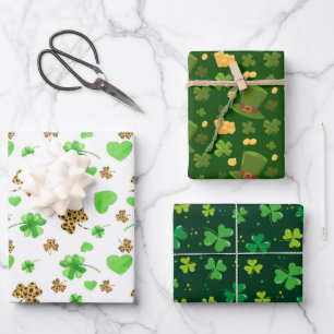Irish Clover Geschenkpapier Set