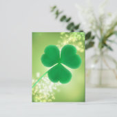 Irish Clover Green Glitzern | St. Patrick's Day Postkarte (Stehend Vorderseite)