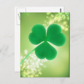 Irish Clover Green Glitzern | St. Patrick's Day Postkarte (Vorne/Hinten)