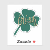Irish Clover Hand Letters St Patricks Day Name Aufkleber (Blatt)