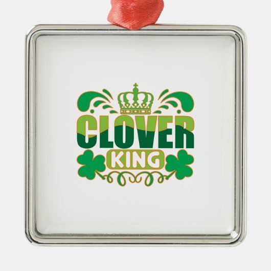 Irish Clover King Ornament Aus Metall (Vorne)
