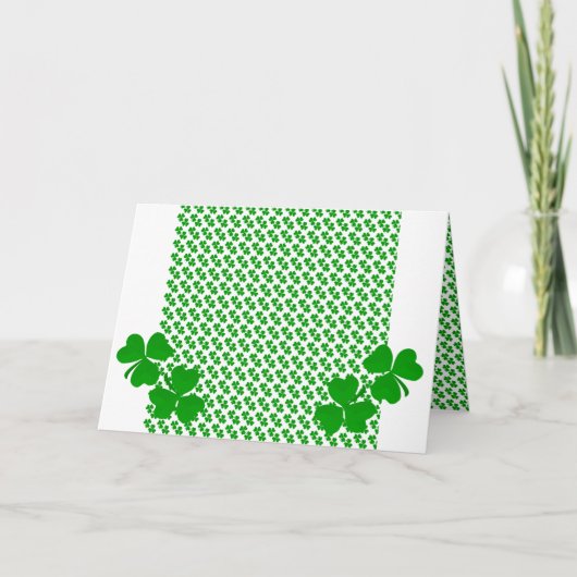Irish Clover Kleeblatt Karte (Vorderseite)