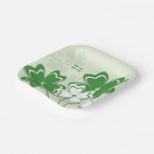 Irish Clover Kleeblatt St. Patrick's Day Pappteller (Gewinkelt)