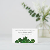 Irish Clover März Wedding Website Antwort Umschrei Begleitkarte (Stehend Vorderseite)