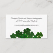Irish Clover März Wedding Website Antwort Umschrei Begleitkarte (Vorderseite)