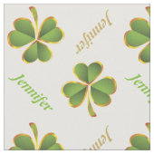 Irish Clover & name St. Patrick's Day personalisie Stoff (Nahaufnahme)