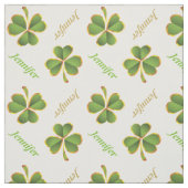 Irish Clover & name St. Patrick's Day personalisie Stoff (Muster)