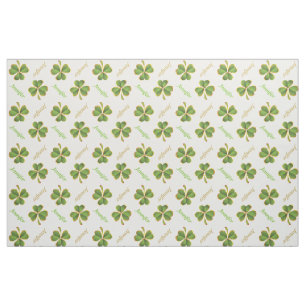 Irish Clover & name St. Patrick's Day personalisie Stoff