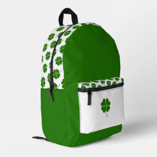 Irish Clover Pattern Backpack Bedruckter Rucksack