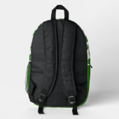 Irish Clover Pattern Backpack Bedruckter Rucksack (Rückseite)