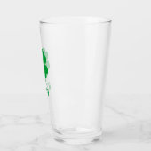 Irish Clover Personalisiert Monogram Name Beer Glas (Links)