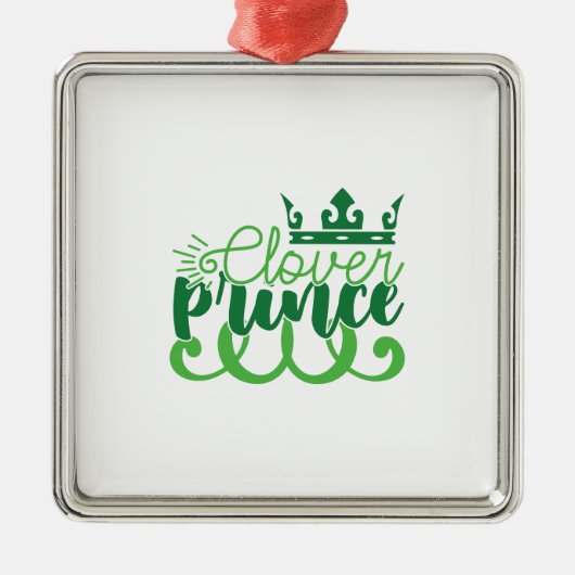 Irish Clover Prince Ornament Aus Metall (Vorne)