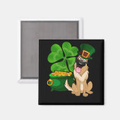 Irish Clover St Patrick Day Dog Magnet (Vorderseite/Rückseite)