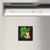 Irish Clover St Patrick Day Dog Magnet (In Situ (Geschirrspüler))