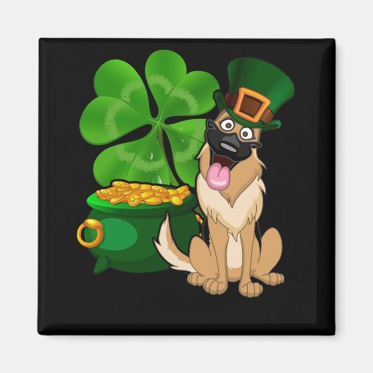 Irish Clover St Patrick Day Dog Magnet (Vorne)