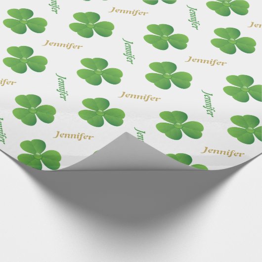 Irish Clover St. Patrick's Day Geschenkpapier (Ecke)