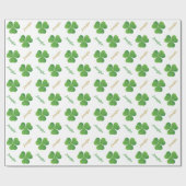 Irish Clover St. Patrick's Day Geschenkpapier (Flach)