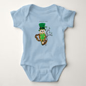 Irish Clovers Owl Green Baby Strampler (Vorderseite)