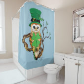 Irish Clovers Owl Green Duschvorhang (Beispiel)
