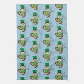 Irish Clovers Owl Green Geschirrtuch (Vertikal)