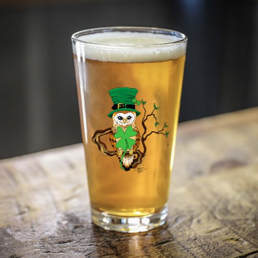 Irish Clovers Owl Green Glas
