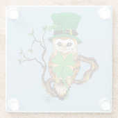 Irish Clovers Owl Green Glasuntersetzer (Rückseite)