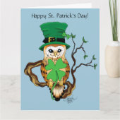 Irish Clovers Owl Green Karte (Vorderseite)