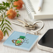 Irish Clovers Owl Green Schlüsselanhänger (Vorderseite rechts)