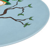 Irish Clovers Owl Green Schneidebrett (Ecke)