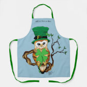Irish Clovers Owl Green Schürze (Vorderseite)