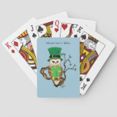 Irish Clovers Owl Green Spielkarten (Rückseite)