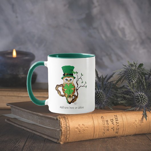 Irish Clovers Owl Green Tasse