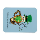 Irish Clowl Owl Green Magnet (Horizontal)