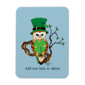 Irish Clowl Owl Green Magnet (Vertikal)
