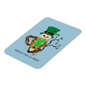 Irish Clowl Owl Green Magnet (Linke Seite)