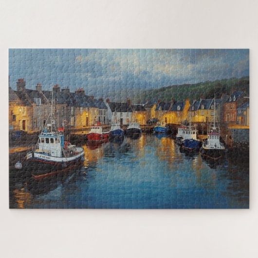 Irish Coastal Harbor Town Jigsaw Puzzle (Horizontal)