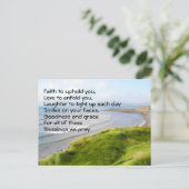 Irish Coastline Segen Gebet Postkarte (Stehend Vorderseite)