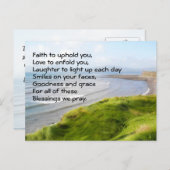 Irish Coastline Segen Gebet Postkarte (Vorne/Hinten)