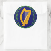 Irish Coat of Arms Logo Runder Aufkleber (Tasche)