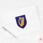 Irish Coat of Arms, Republik Irland Runder Aufkleber (Umschlag)