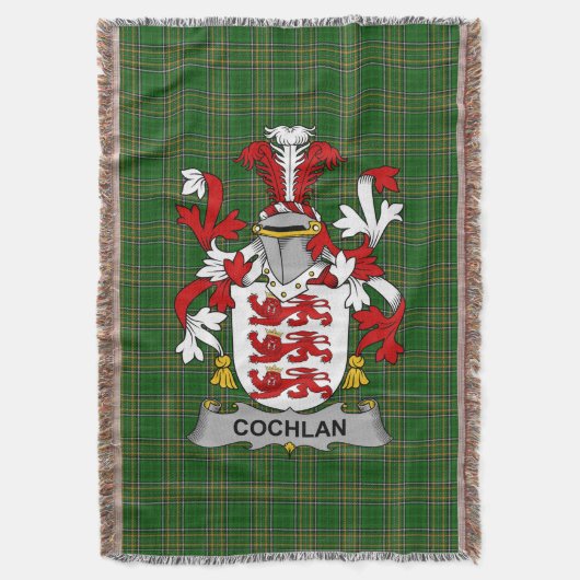 Irish Cochlan oder McCoughlan Coat of Arms Family Decke (Vorderseite Vertikal)