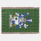 Irish Coey oder McCoey Coat of Arms Familienwappen Decke (Vorderseite)