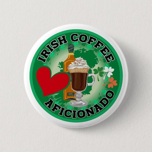 Irish Coffee Aficionado. Button (Vorderseite)
