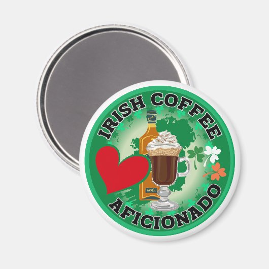 Irish Coffee Aficionado. Magnet (Vorderseite/Rückseite)