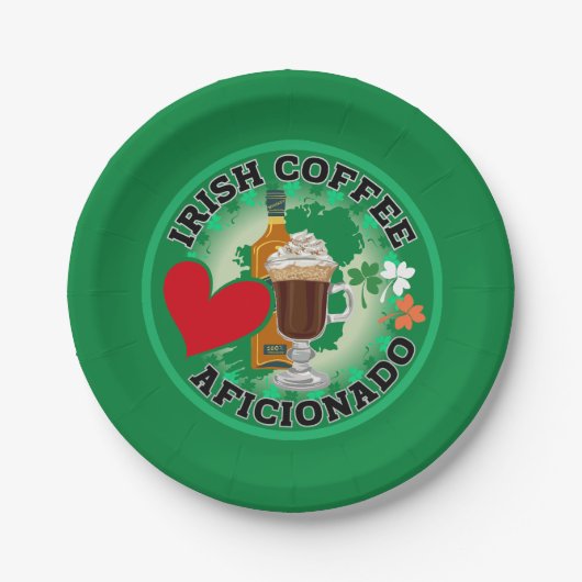 Irish Coffee Aficionado Pappteller (Vorderseite)