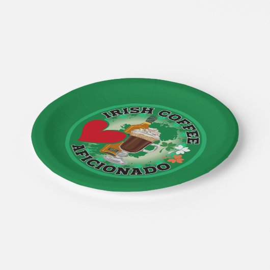 Irish Coffee Aficionado Pappteller (Schrägansicht)