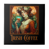 Irish Coffee Art Nouveau Fliese (Vorderseite)