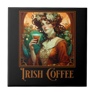 Irish Coffee Art Nouveau Fliese