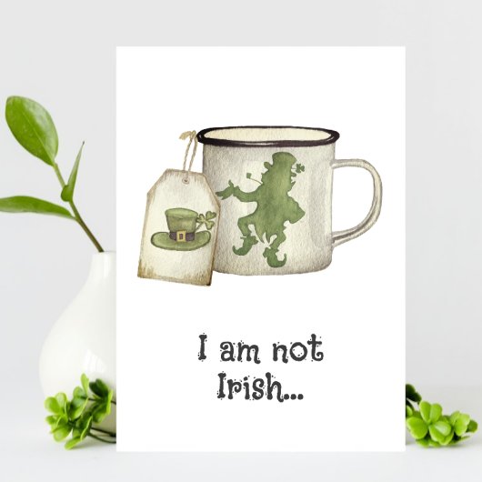 Irish Coffee Bag Cloud Funny St Patricks Day Card Ankündigung