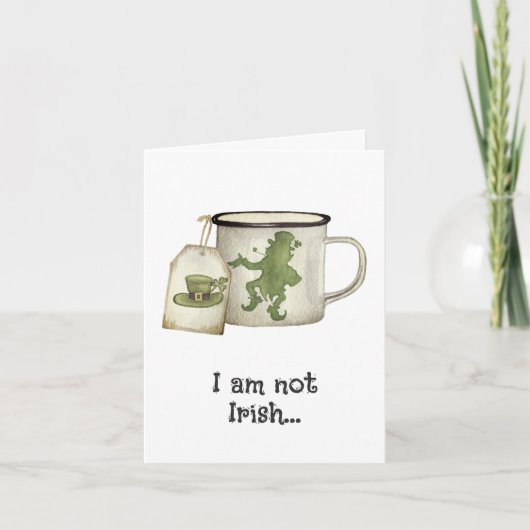 Irish Coffee Bag Cloud Funny St Patricks Day Card Ankündigung (Vorderseite)
